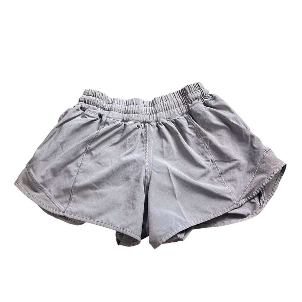 Lululemon athletica Hotty Hot 4" Smoky Gray Purple Running Shorts Size US 4 Tall